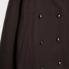Chaqueta cruzada de cuello alto de tacto suave Chaqueta cruzada de cuello alto de tacto suave