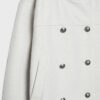 Chaqueta cruzada de cuello alto de tacto suave Chaqueta cruzada de cuello alto de tacto suave