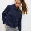 Chaqueta de ante sintético con bolsillos Chaqueta de ante sintético con bolsillos
