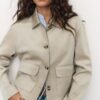 Chaqueta de ante sintético con bolsillos Chaqueta de ante sintético con bolsillos