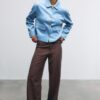 Chaqueta de ante sintético con bolsillos Chaqueta de ante sintético con bolsillos