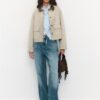 Chaqueta de ante sintético con bolsillos Chaqueta de ante sintético con bolsillos