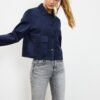 Chaqueta de ante sintético con bolsillos Chaqueta de ante sintético con bolsillos
