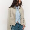 Chaqueta de ante sintético con bolsillos Chaqueta de ante sintético con bolsillos