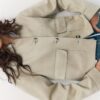 Chaqueta de ante sintético con bolsillos Chaqueta de ante sintético con bolsillos