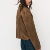 Chaqueta de ante sintético con bolsillos Chaqueta de ante sintético con bolsillos