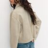 Chaqueta de ante sintético con bolsillos Chaqueta de ante sintético con bolsillos