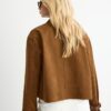 Chaqueta de ante sintético con bolsillos Chaqueta de ante sintético con bolsillos