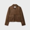 Chaqueta de ante sintético con bolsillos Chaqueta de ante sintético con bolsillos