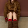 Chaqueta de ante sintético con bolsillos Chaqueta de ante sintético con bolsillos