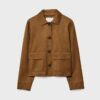 Chaqueta de ante sintético con bolsillos Chaqueta de ante sintético con bolsillos