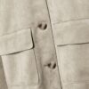 Chaqueta de ante sintético con bolsillos Chaqueta de ante sintético con bolsillos