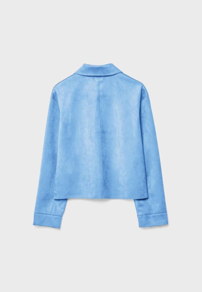 Chaqueta de ante sintético con bolsillos Chaqueta de ante sintético con bolsillos