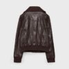 Chaqueta de piel acanalada Chaqueta de piel acanalada