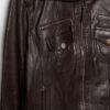 Chaqueta de piel acanalada Chaqueta de piel acanalada