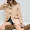 Chaqueta de piel con bolsillos Chaqueta de piel con bolsillos