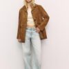Chaqueta de piel con bolsillos Chaqueta de piel con bolsillos