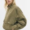 Chaqueta de piel con bolsillos Chaqueta de piel con bolsillos