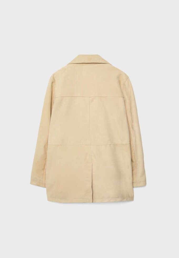 Chaqueta de piel con bolsillos Chaqueta de piel con bolsillos