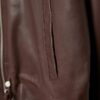 Chaqueta de piel con bolsillos y cintura ajustable Chaqueta de piel con bolsillos y cintura ajustable