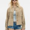 Chaqueta de piel con flecos Chaqueta de piel con flecos