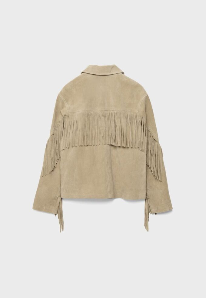 Chaqueta de piel con flecos Chaqueta de piel con flecos