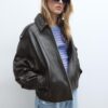 Chaqueta de piel oversize Chaqueta de piel oversize