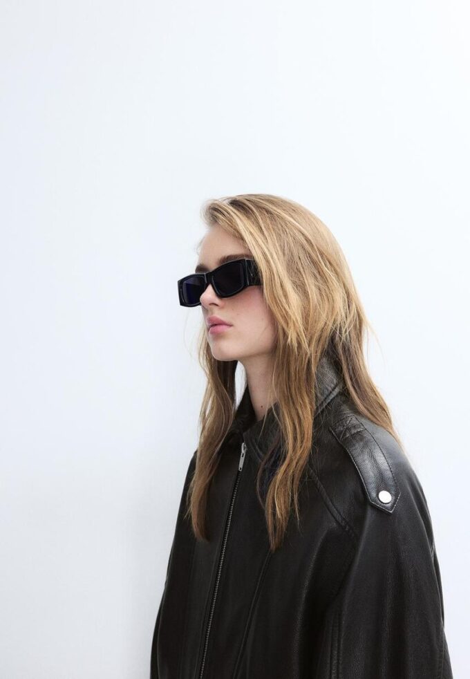 Chaqueta de piel oversize Chaqueta de piel oversize