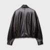 Chaqueta holgada efecto piel con cinturón Chaqueta holgada efecto piel con cinturón
