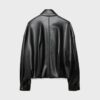 Chaqueta holgada efecto piel con cinturón Chaqueta holgada efecto piel con cinturón