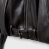 Chaqueta holgada efecto piel con cinturón Chaqueta holgada efecto piel con cinturón