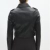 Chaqueta motera de imitación de piel con cinturón Chaqueta motera de imitación de piel con cinturón