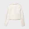 Chaqueta motera de imitación de piel con cinturón Chaqueta motera de imitación de piel con cinturón