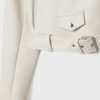 Chaqueta motera de imitación de piel con cinturón Chaqueta motera de imitación de piel con cinturón