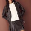 Chaqueta motera efecto piel Chaqueta motera efecto piel