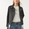 Chaqueta motera efecto piel Chaqueta motera efecto piel