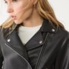 Chaqueta motera efecto piel Chaqueta motera efecto piel