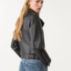 Chaqueta motera efecto piel Chaqueta motera efecto piel