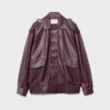 Chaqueta motera oversize con efecto piel Chaqueta motera oversize con efecto piel
