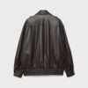 Chaqueta motera oversize con efecto piel Chaqueta motera oversize con efecto piel