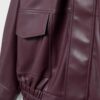 Chaqueta motera oversize con efecto piel Chaqueta motera oversize con efecto piel