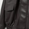 Chaqueta motera oversize con efecto piel Chaqueta motera oversize con efecto piel