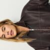 Chaqueta oversize con efecto de piel lavada Chaqueta oversize con efecto de piel lavada