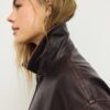 Chaqueta oversize con efecto de piel lavada Chaqueta oversize con efecto de piel lavada
