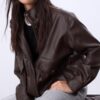 Chaqueta oversize de imitación de piel Chaqueta oversize de imitación de piel