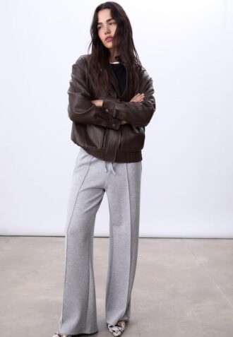 Chaqueta oversize de imitación de piel