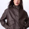 Chaqueta oversize de imitación de piel Chaqueta oversize de imitación de piel