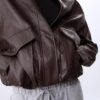 Chaqueta oversize de imitación de piel Chaqueta oversize de imitación de piel