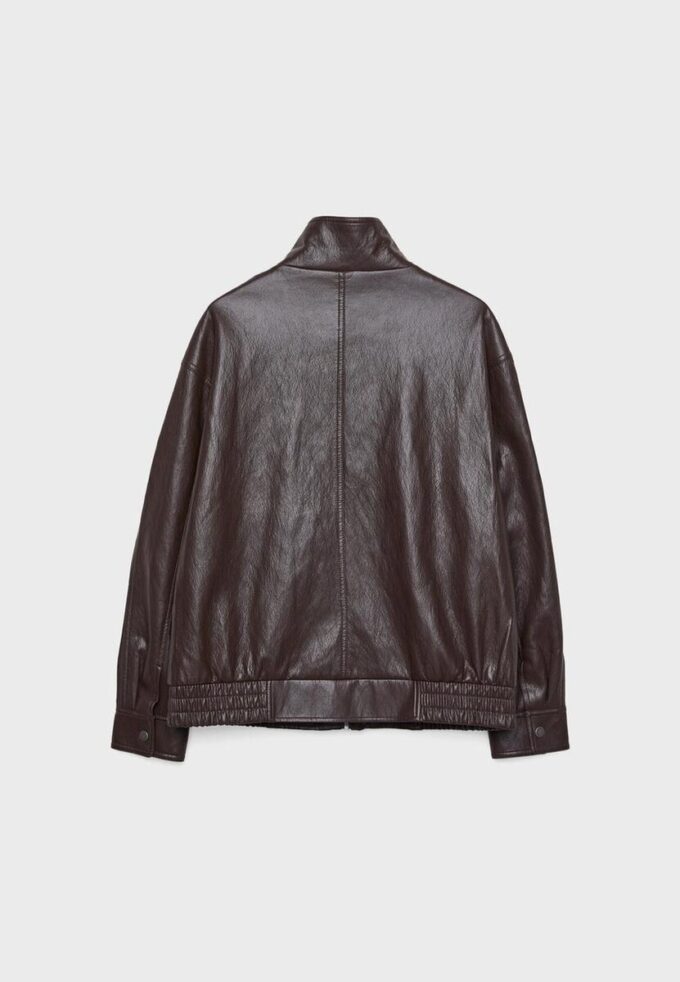 Chaqueta oversize de imitación de piel Chaqueta oversize de imitación de piel