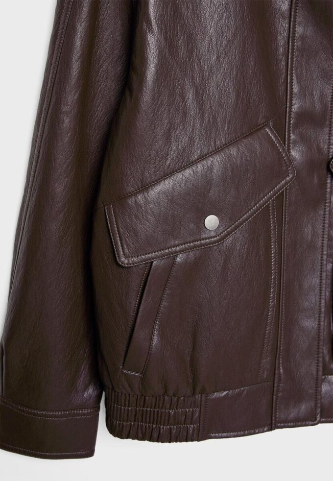 Chaqueta oversize de imitación de piel Chaqueta oversize de imitación de piel
